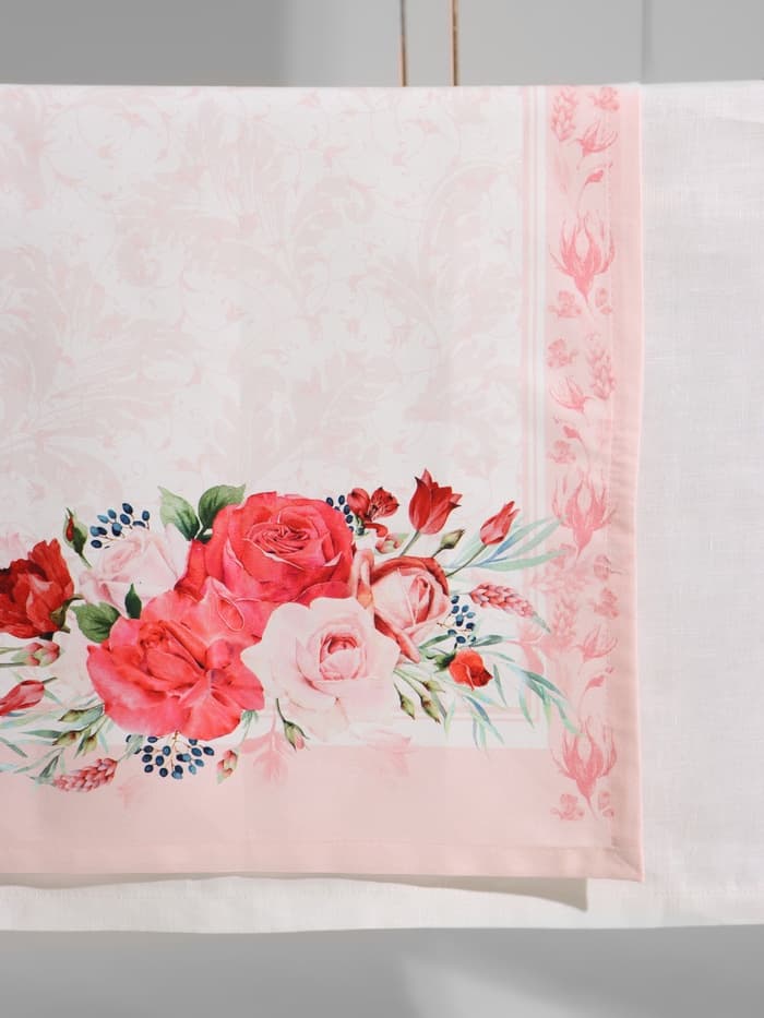 Дорожка на стол «Этель. Розы», 40×146 см, 100% хлопок, саржа 190 г/м²