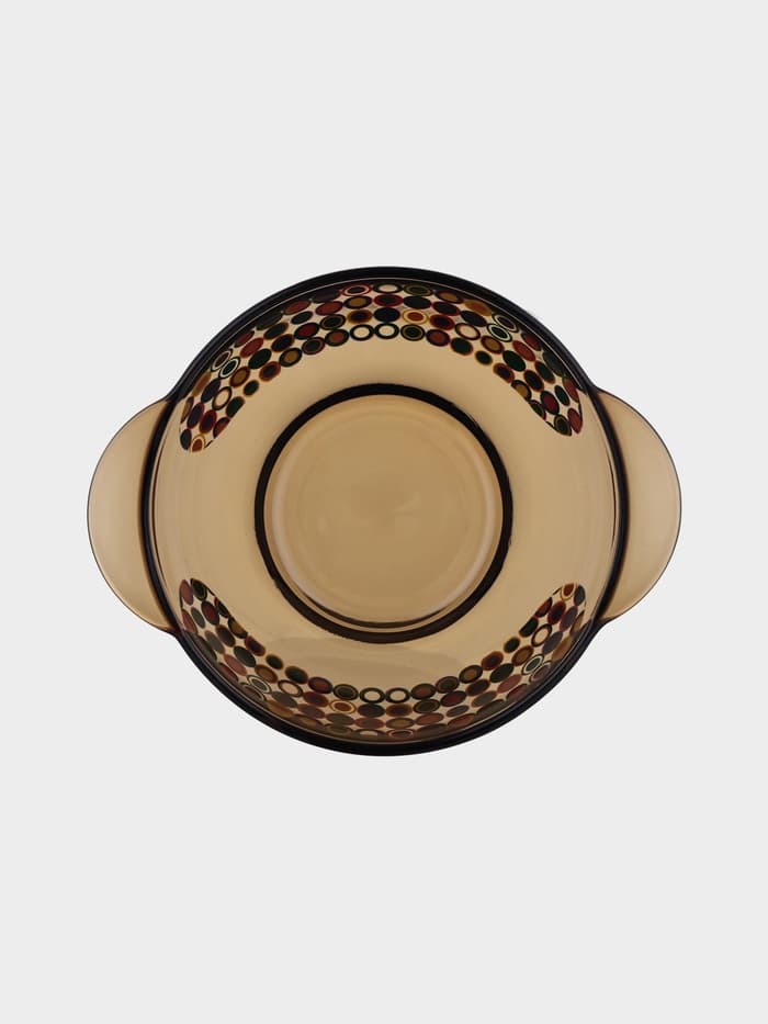 Бульонница «Дымка. Кружочки», 510 мл, d=13.5 см, стекло, коричневая