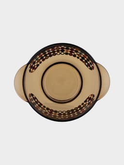 Бульонница «Дымка. Кружочки», 510 мл, d=13.5 см, стекло, коричневая