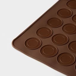 Коврик для выпечки макарун Доляна «Ронд», силикон, 27×24.5 см, коричневый