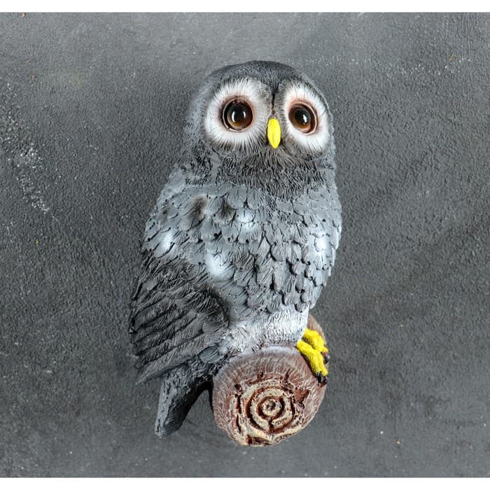 Садовая фигура из полистоуна «Сова на ветке», подвесная, 10×14×21 см, МИКС