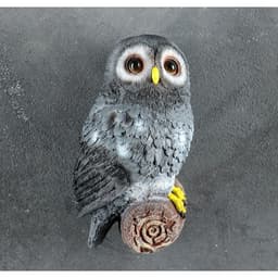 Садовая фигура из полистоуна «Сова на ветке», подвесная, 10×14×21 см, МИКС