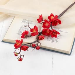Цветы искусственные «Ветка сакуры», 3×60 см, красные