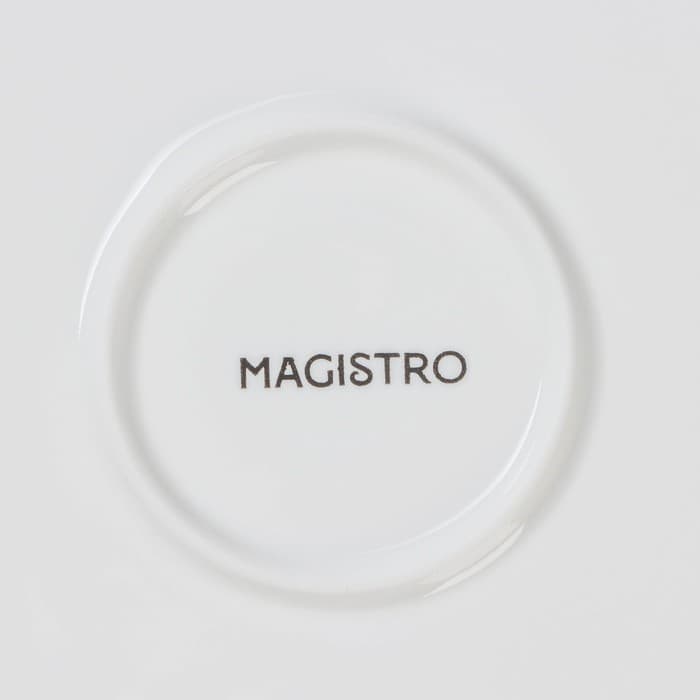 Тарелка обеденная Magistro «Роза», d=22.5 см, фарфор, белая