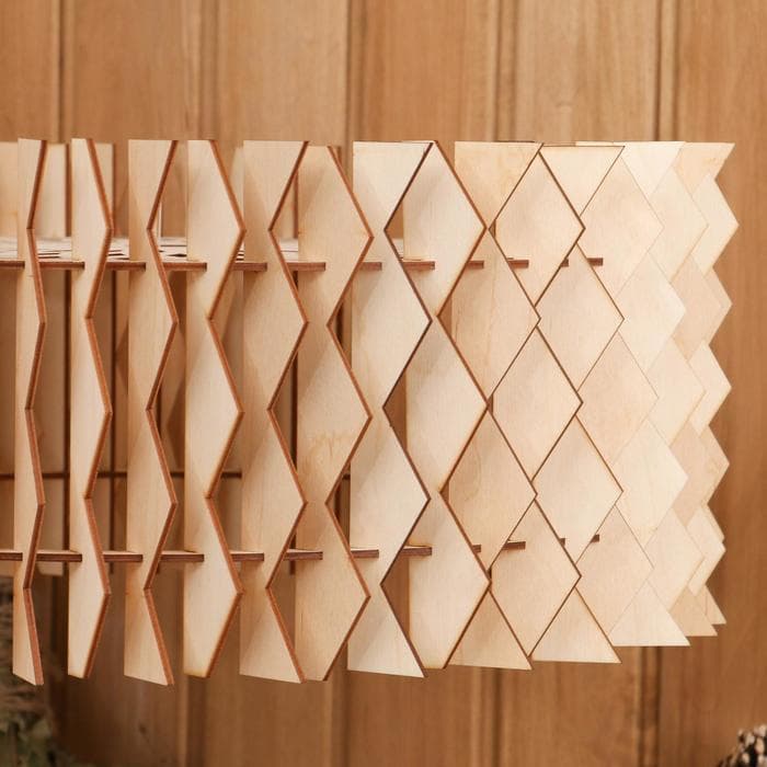 Абажур для бани и сауны «Шар с зигзагами», фанера, d=45 см, «Добропаровъ»