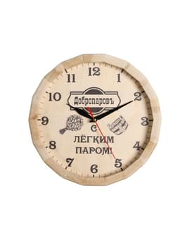 Часы для бани Добропаровъ «С легким паром», настенные, бочонок