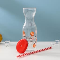 Бутылка для воды «Цитрусовый бум», 450 мл, с трубочкой, МИКС