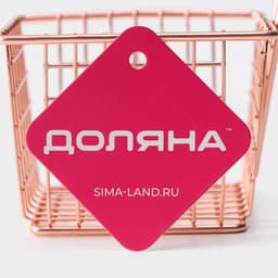 Корзинка для картофеля фри Доляна «Роял», крупная сетка, розовое золото, форма ручки МИКС