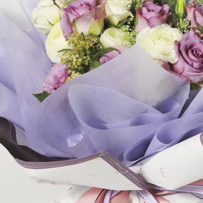 Фетр для декора и флористики, однотонный, белый, двусторонний, рулон 1 шт., 50 см × 15 м