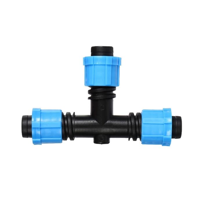 Соединитель Т-образный для капельной ленты, 16 мм — 16 мм — 16 мм, пластик, Greengo