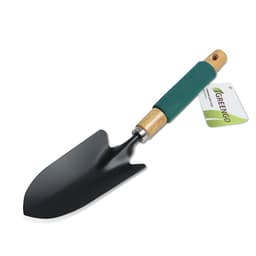 Совок посадочный Greengo, длина 34.5 см, ширина 8 см, деревянная ручка с поролоном