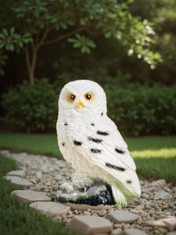 Садовая фигура из гипса «Сова полярная», 24×15×15 см
