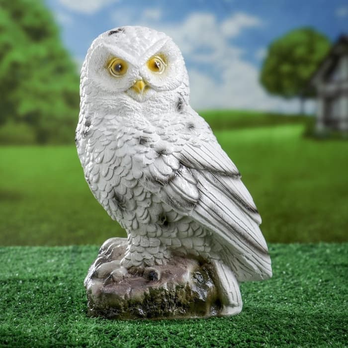 Садовая фигура из гипса «Сова полярная», 24×15×15 см