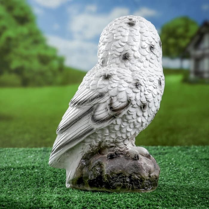Садовая фигура из гипса «Сова полярная», 24×15×15 см