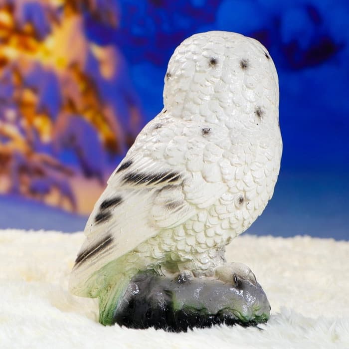 Садовая фигура из гипса «Сова полярная», 24×15×15 см