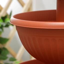 Каскад для цветов IDEA «Ливия», 3 яруса, пластик, 20 л, терракотовый