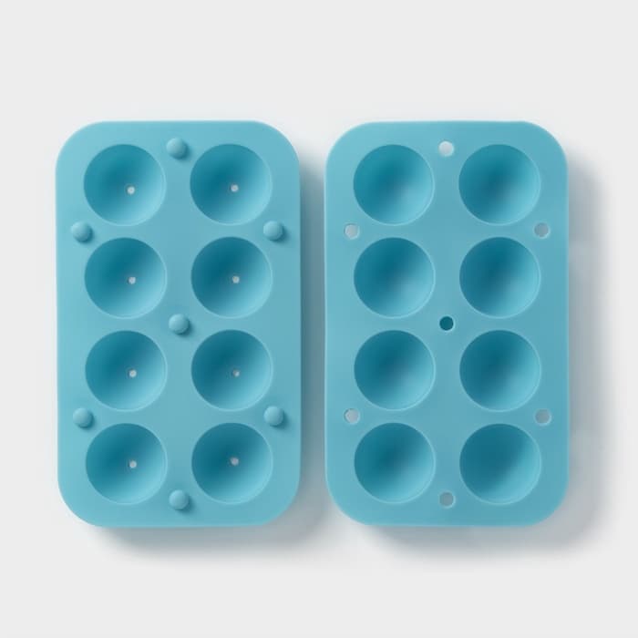 Форма для выпечки «Кейкпопс», силикон, 19.5×11.7×3.5 см, 8 ячеек, 2 части, с палочками, МИКС