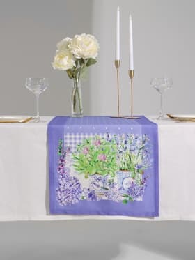 Дорожка на стол «Этель. Прованс», 40×145 см, 100% хлопок, саржа 190 г/м², сиреневая