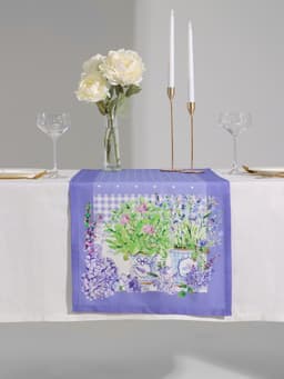 Дорожка на стол «Этель. Прованс», 40×145 см, 100% хлопок, саржа 190 г/м², сиреневая