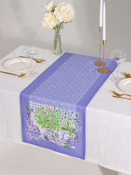 Дорожка на стол «Этель. Прованс», 40×145 см, 100% хлопок, саржа 190 г/м², сиреневая