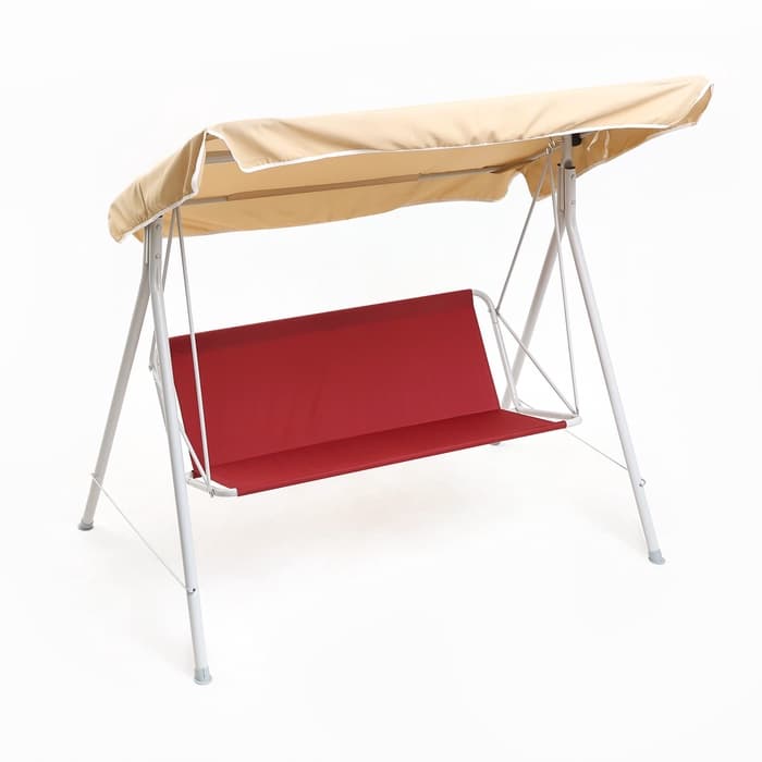 Качели садовые «Адлер», 175×120×150 см, металл, 2-местные, бежевые