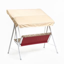 Качели садовые «Адлер», 175×120×150 см, металл, 2-местные, бежевые