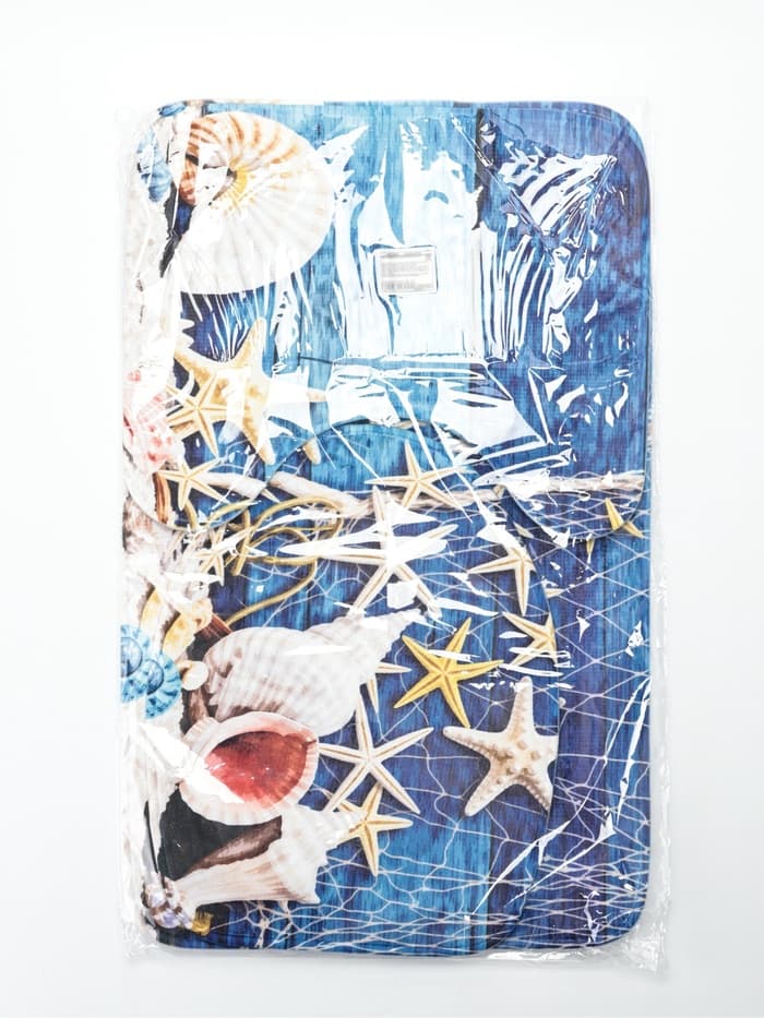 Коврики для ванной и туалета Доляна «Ракушки», 3 шт., 37×45 см, 37×45 см, 45×75 см