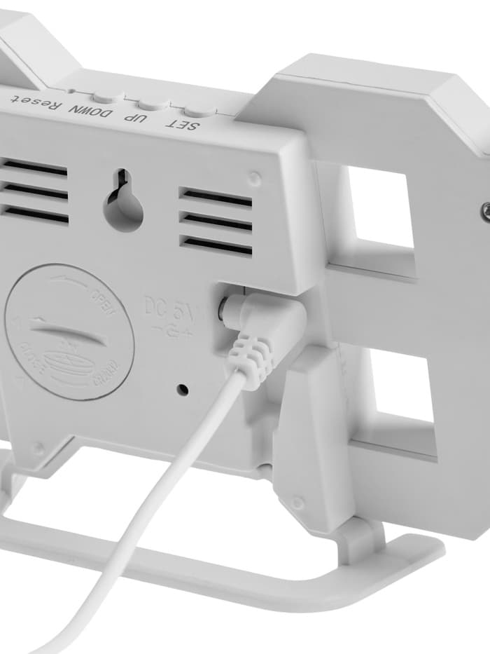 Часы - будильник электронные «Цифры», настольные, настенные, на подвесе, 9×3×23 см, белая индикация