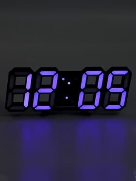 Часы электронные настольные «Цифры», с подвесом, синяя индикация, 16.5×6×3 см, от USB