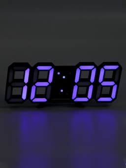 Часы электронные настольные «Цифры», с подвесом, синяя индикация, 16.5×6×3 см, от USB