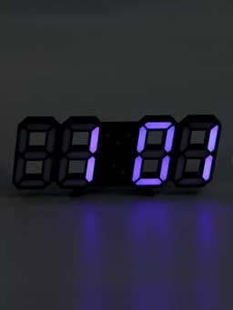 Часы электронные настольные «Цифры», с подвесом, синяя индикация, 16.5×6×3 см, от USB