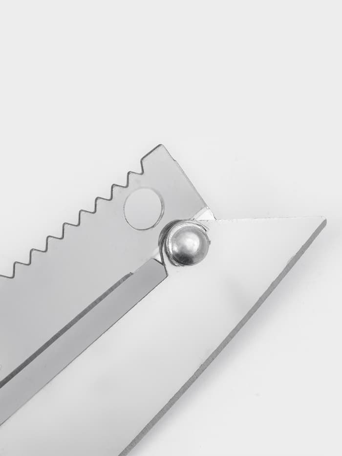 Шинковка, нож для нарезки, открывалка Доляна «Помощник», 3 в 1, 19.5 см (лезвие 9.8 см), серебристый