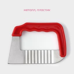 Нож для фигурной резки Доляна «Универсал», 12×8.5 см, красный