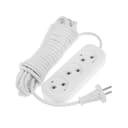 Удлинитель сетевой Smartbuy, 3 розетки, 7 м, 2200 Вт, ПВС 2×1 мм2, 10 А, без заземления, белый