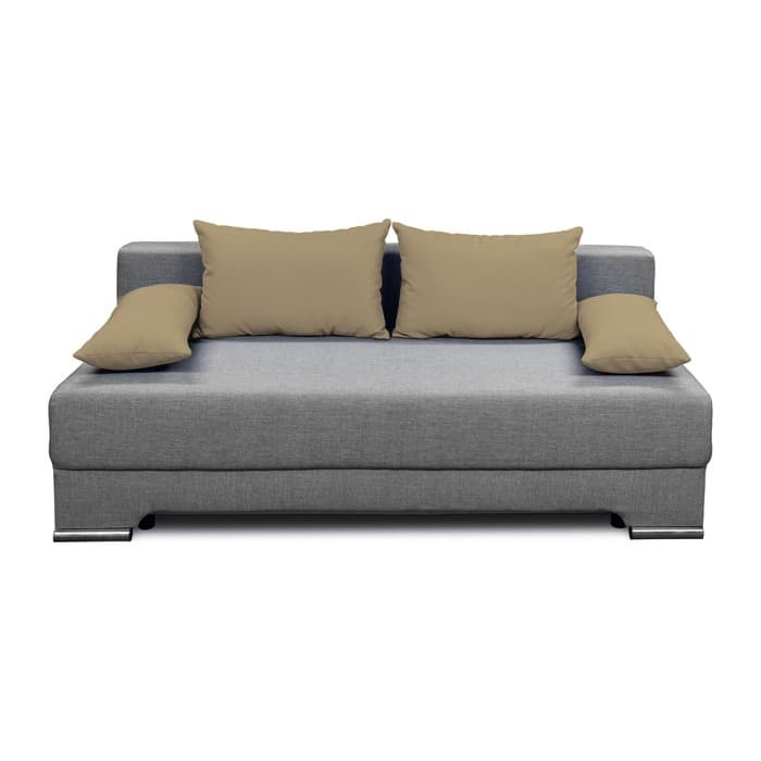 Диван «Киви», обивка «балтик грей», подушки «нео латтэ»