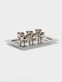 Набор рюмок на подносе, 24×17 см, 6 шт.