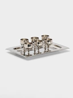 Набор рюмок на подносе, 24×17 см, 6 шт.