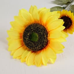 Цветы искусственные «Подсолнух, три бутона», 26×115 см