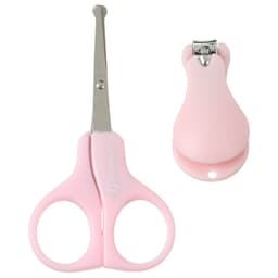 Детский маникюрный набор Крошка Я, 2 предмета: ножницы, кусачки-книпсер, от 0 мес., розовый