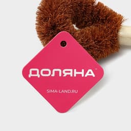 Щётка для чистки посуды Доляна, 8×4.5×23 см, щетина кокос, деревянная ручка