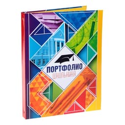 Папка школьная на кольцах «Портфолио школьника», 13 листов-разделителей, 24.5×32 см