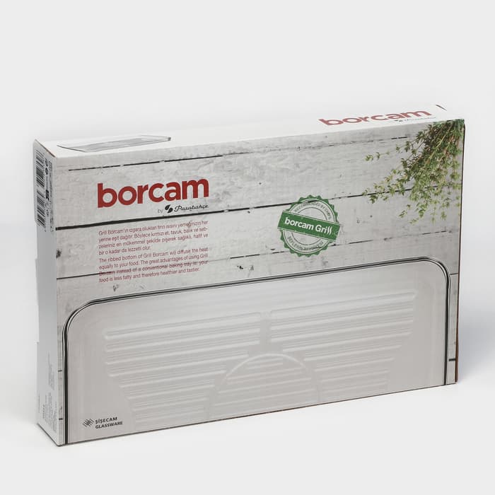 Форма для запекания Paşabahçe Borcam, 3.8 л, гриль, прямоугольная, жаропрочное стекло, прозрачная