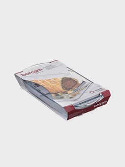 Форма для запекания Paşabahçe Borcam, 2 л, 33.6×19×5 см, прямоугольная, жаропрочное стекло, прозрачная