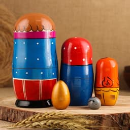 Матрёшка дерево «Курочка Ряба», сюжетная, 5 кукольная, 13.5 - 15 см, МИКС