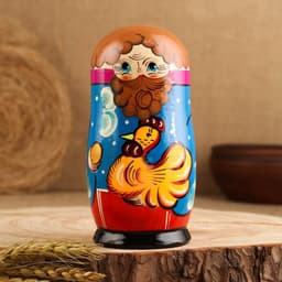 Матрёшка дерево «Курочка Ряба», сюжетная, 5 кукольная, 13.5 - 15 см, МИКС