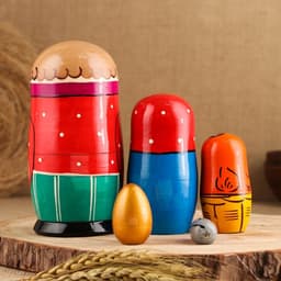 Матрёшка дерево «Курочка Ряба», сюжетная, 5 кукольная, 13.5 - 15 см, МИКС