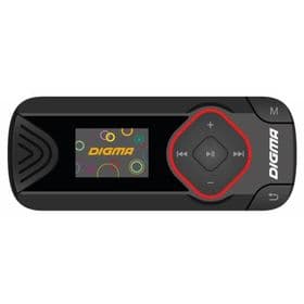 Плеер Flash Digma R3, 8 ГБ, 0.8", FM, microSD/microSDHC, клип, чёрный
