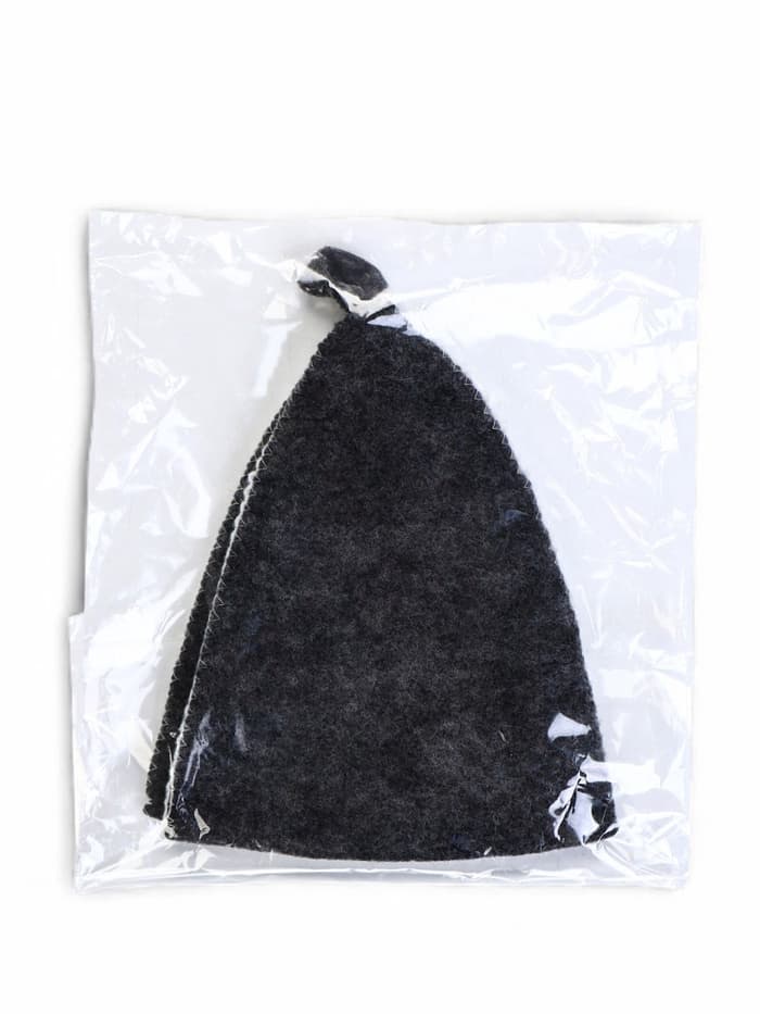 Шапка для бани и сауны, «Классическая», полиэфир, комбинированная, белая, серая, «Добропаровъ»