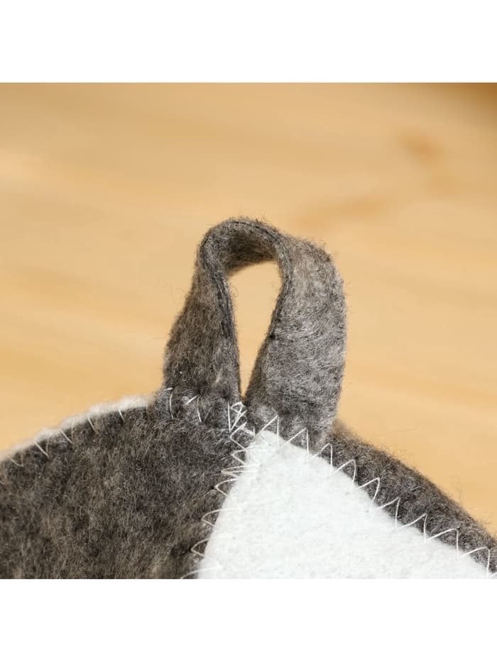 Шапка для бани и сауны, «Классическая», полиэфир, комбинированная, белая, серая, «Добропаровъ»