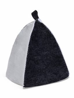 Шапка для бани и сауны, «Классическая», полиэфир, комбинированная, белая, серая, «Добропаровъ»